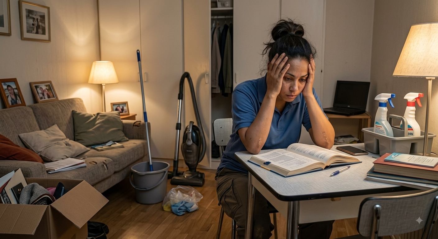 Language learning becoming difficult to enter under conditions of stress and overload